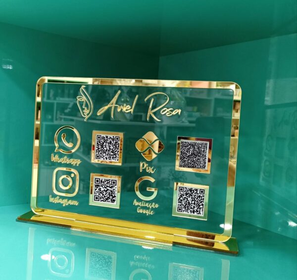 Placa Pix + Wi-fi+ Instagram + WhatsApp - Image 2